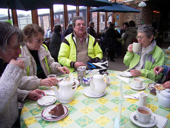 Tea and cakes at the Old Loom tearooms 