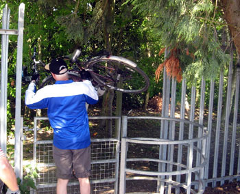 Leon tackles the gate - Jim's photo 