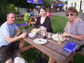 Nick, Amanda and Joyce at lunch 