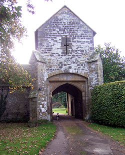 Gatehouse with dogs 