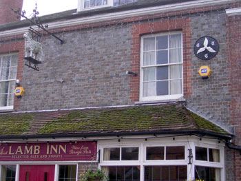 Close-up of the old CTC sign outside the Lamb 