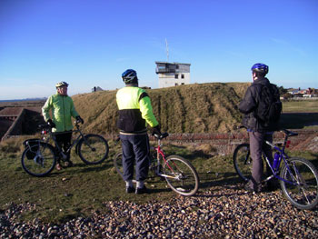 Roger, Ian and Neil admire the fort 