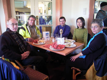 Roger, Ian, Neil, Mei and Suzanne after lunch
