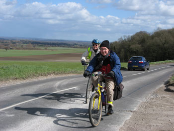 Fred and Joyce on the B2116 – Jim's photo