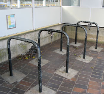 Hassocks Station - where have the bikes gone? Jim's photo