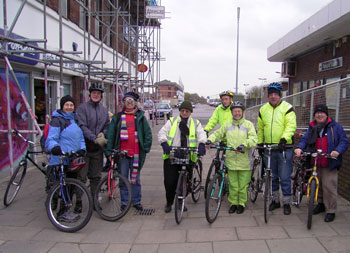 Eight Clarionettes – Alice, Leon, Jim, Joyce, Roger, Suzanne, Ian and Fred – ready for anything!