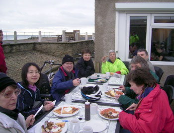 The other end of the table: Joyce, Mei, Fred, Anna, Sheila, Stuart, [Lucy], Jim and Annie