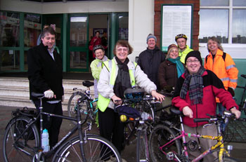 The start at Worthing station