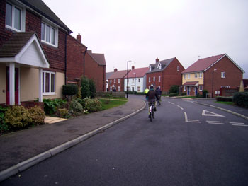 Riding through the Bramble Green urbanisation 