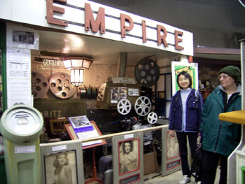 Mei and Joyce in the Tardis of a museum