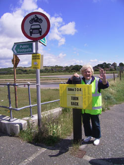 Happy marshall at the Tollbridge