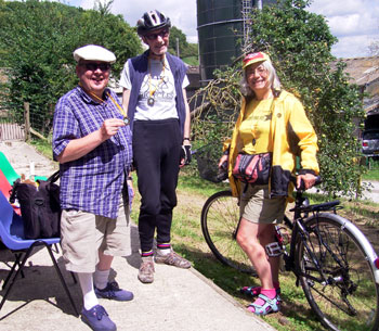 Fred, Phil and Anne show off their medals 