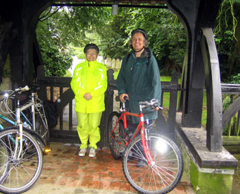Suzanne and Jim at the church gate