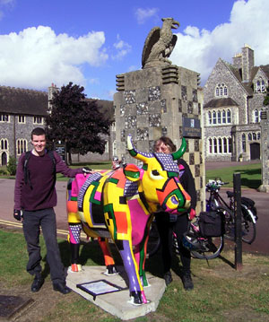 Neil and Joyce admire the Hust cow