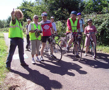 Sustrans 'chuggers' accosting passing cyclists on the Cuckoo Trail 
