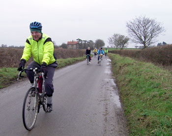 Ian leads us down quiet country roads 