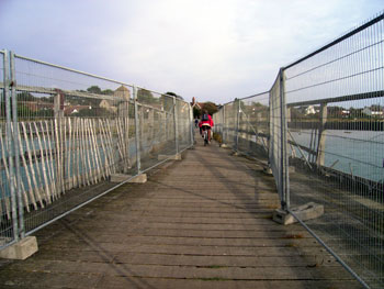 Over the rickety Toll Bridge