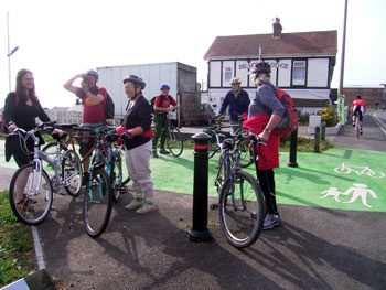 A quick breather at the end of the Lancing section 