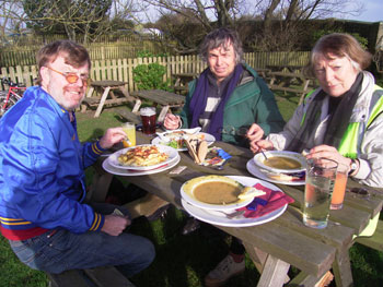 Lunch arrives 