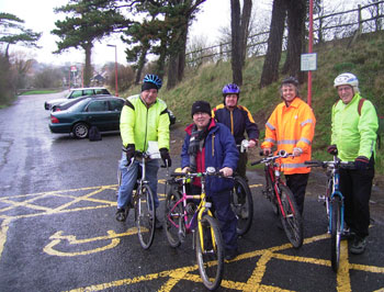 Ian, Fred, Jeff, Jim and John at Glynde station 