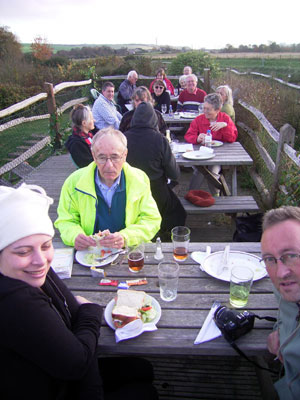 Lunch outside The Bridge 