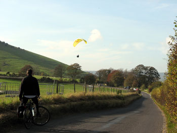 Hang glider off Devil's Dyke (Jim's photo)