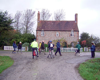 Encounter with ramblers on the edge of the Firle place estate 