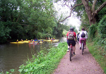 Cycling by the canal 