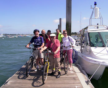 On the jetty, with Fred at the front