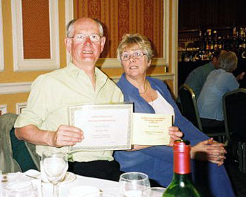 Bob and Colette with certificate 