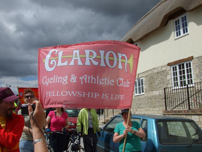 Clarion banner at Tolpuddle 