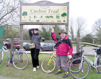 Erica and Fred at the top end of the Cuckoo Trail 