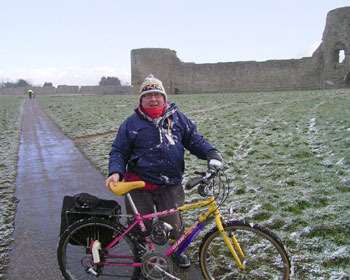 Fred at Pevensey Castle 