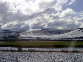 The South Downs from the train 