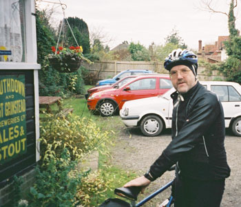 John Hopper outside the Lamb at Ripe