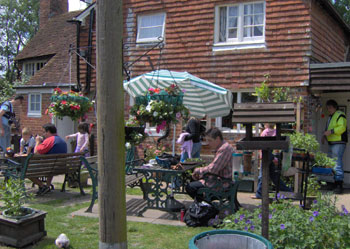 The really lovely tea place at Wiston where we had an unauthorised stop