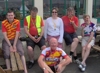 Wearing the medals at Shoreham Airport 